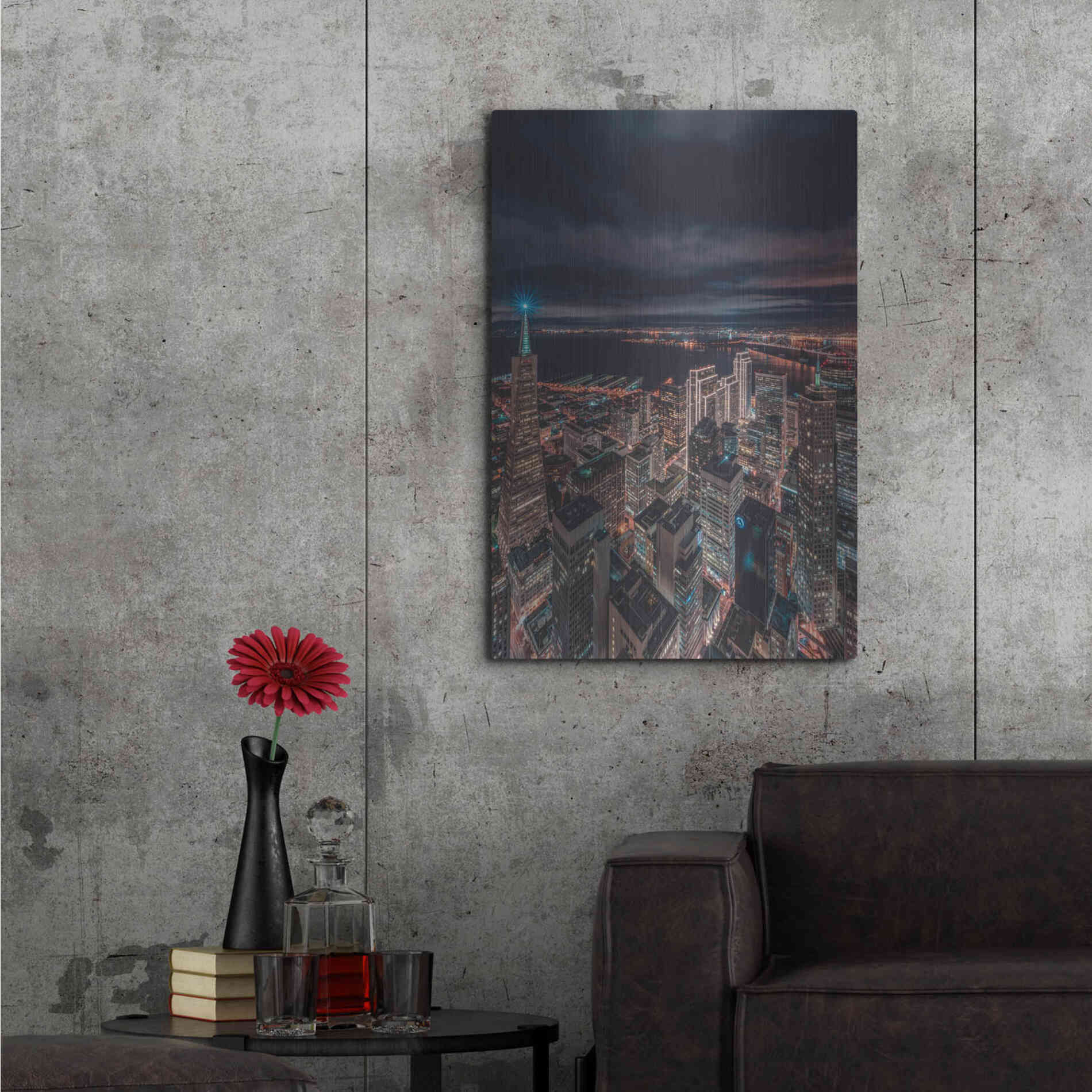 Luxe Metal Art 'San Francisco Look Down 5' by Bruce Getty, Metal Wall Art,24x36