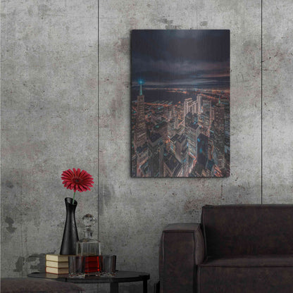 Luxe Metal Art 'San Francisco Look Down 5' by Bruce Getty, Metal Wall Art,24x36