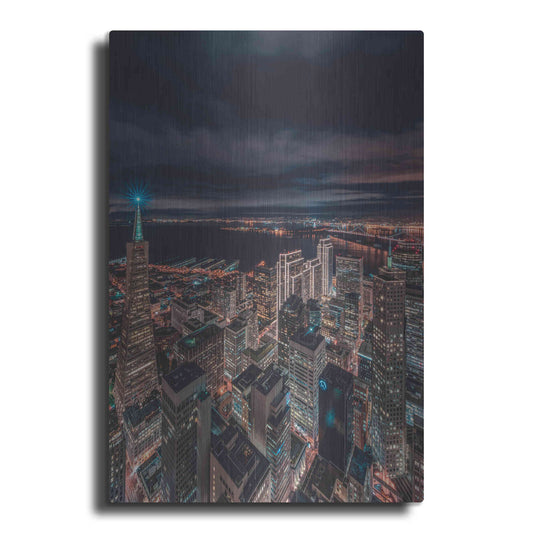 Luxe Metal Art 'San Francisco Look Down 5' by Bruce Getty, Metal Wall Art