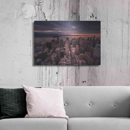 Luxe Metal Art 'San Francisco Look Down' by Bruce Getty, Metal Wall Art,36x24