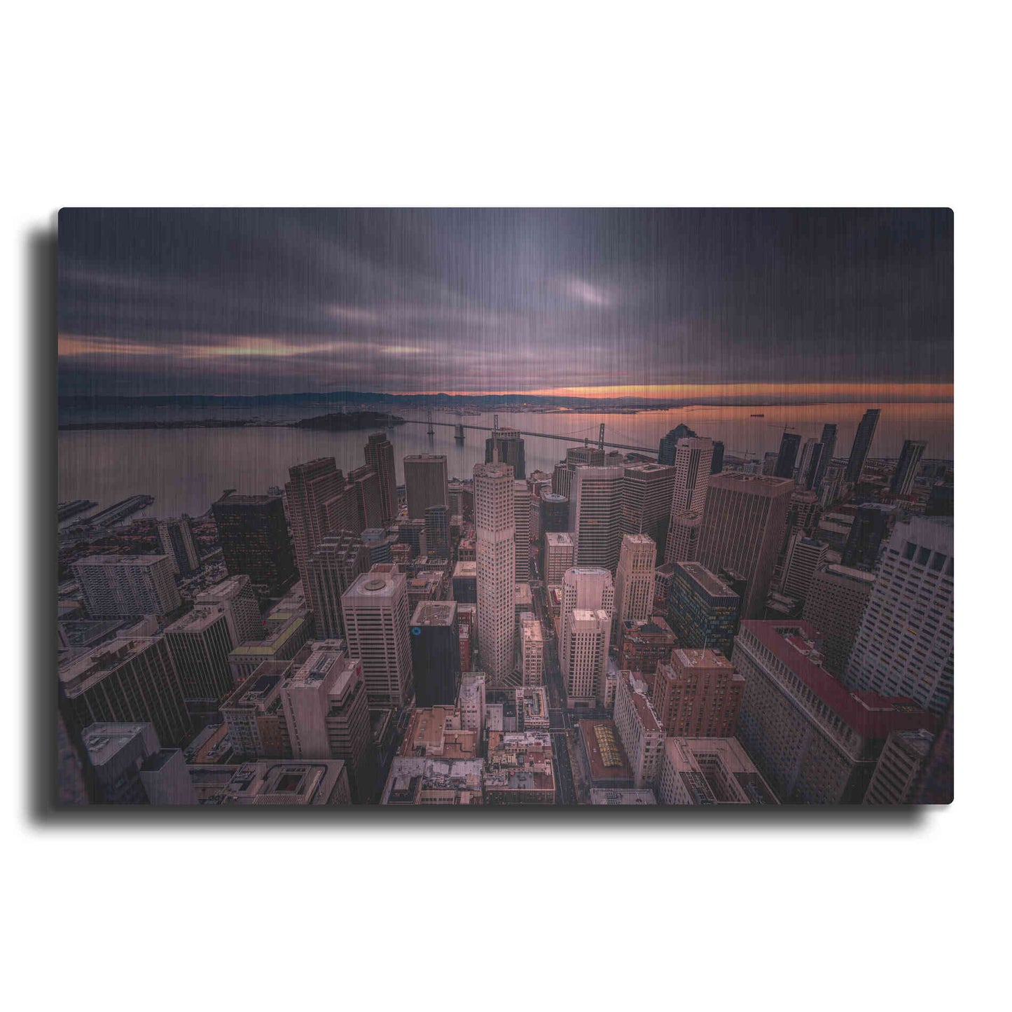 Luxe Metal Art 'San Francisco Look Down' by Bruce Getty, Metal Wall Art