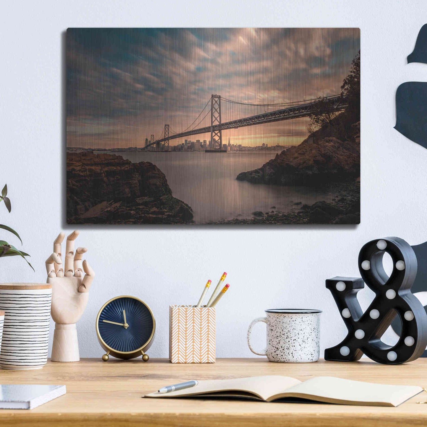 Luxe Metal Art 'San Francisco’s Stretch' by Bruce Getty, Metal Wall Art,16x12