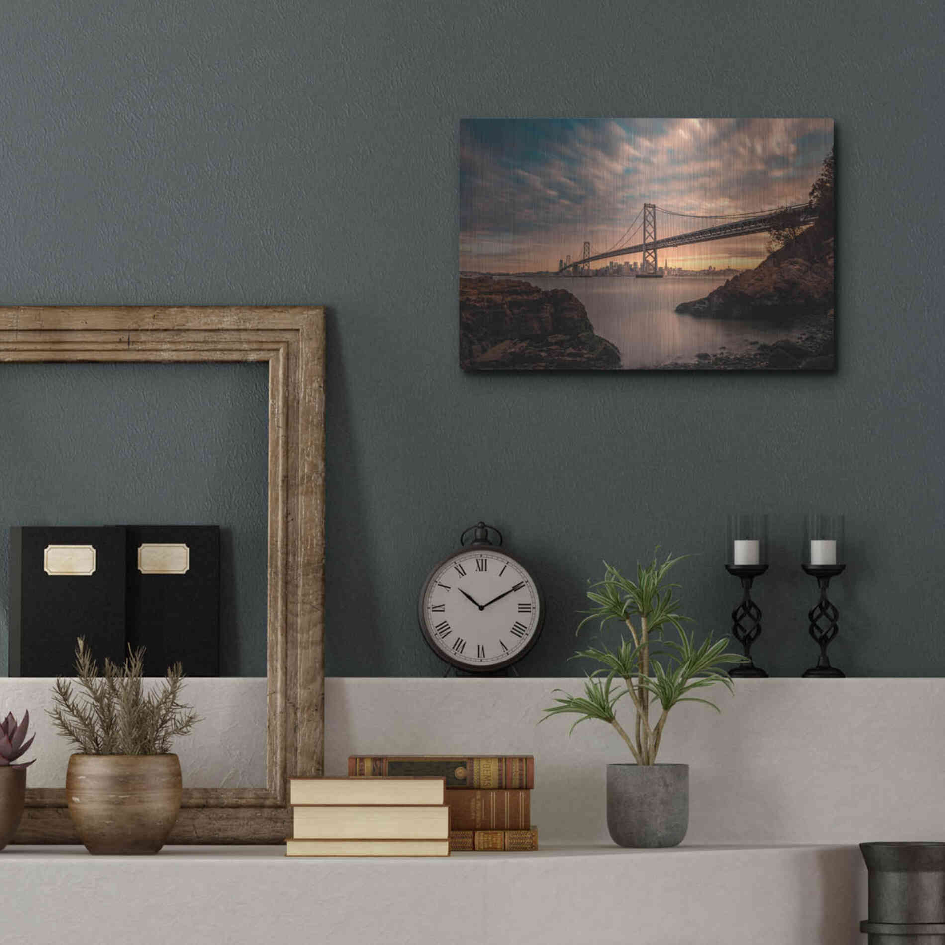 Luxe Metal Art 'San Francisco’s Stretch' by Bruce Getty, Metal Wall Art,16x12