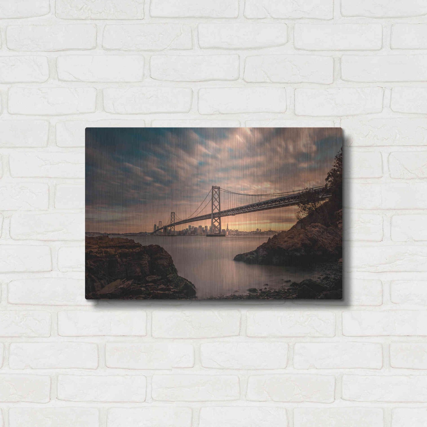 Luxe Metal Art 'San Francisco’s Stretch' by Bruce Getty, Metal Wall Art,24x16