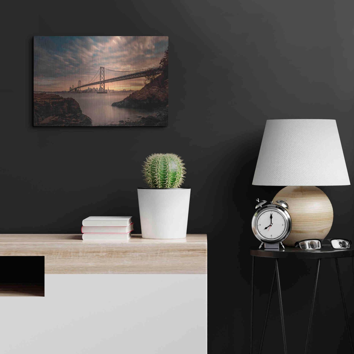 Luxe Metal Art 'San Francisco’s Stretch' by Bruce Getty, Metal Wall Art,24x16