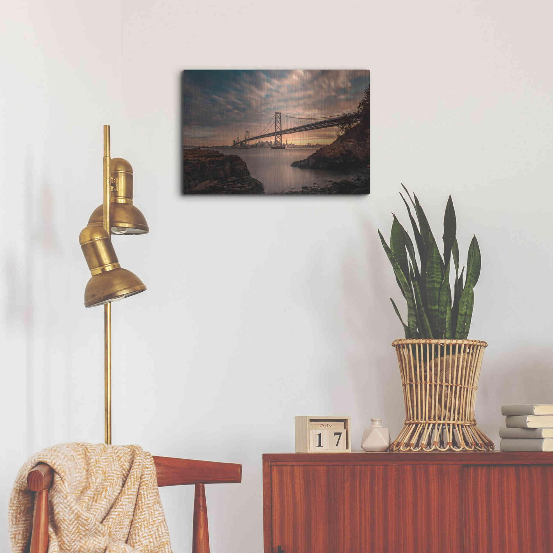 Luxe Metal Art 'San Francisco’s Stretch' by Bruce Getty, Metal Wall Art,24x16