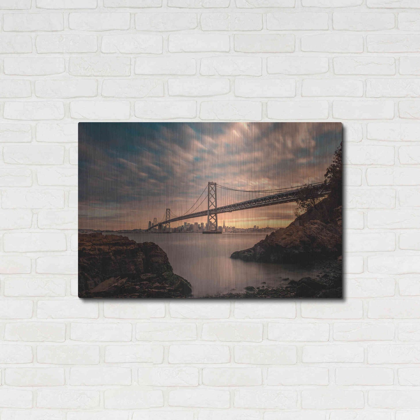 Luxe Metal Art 'San Francisco’s Stretch' by Bruce Getty, Metal Wall Art,36x24