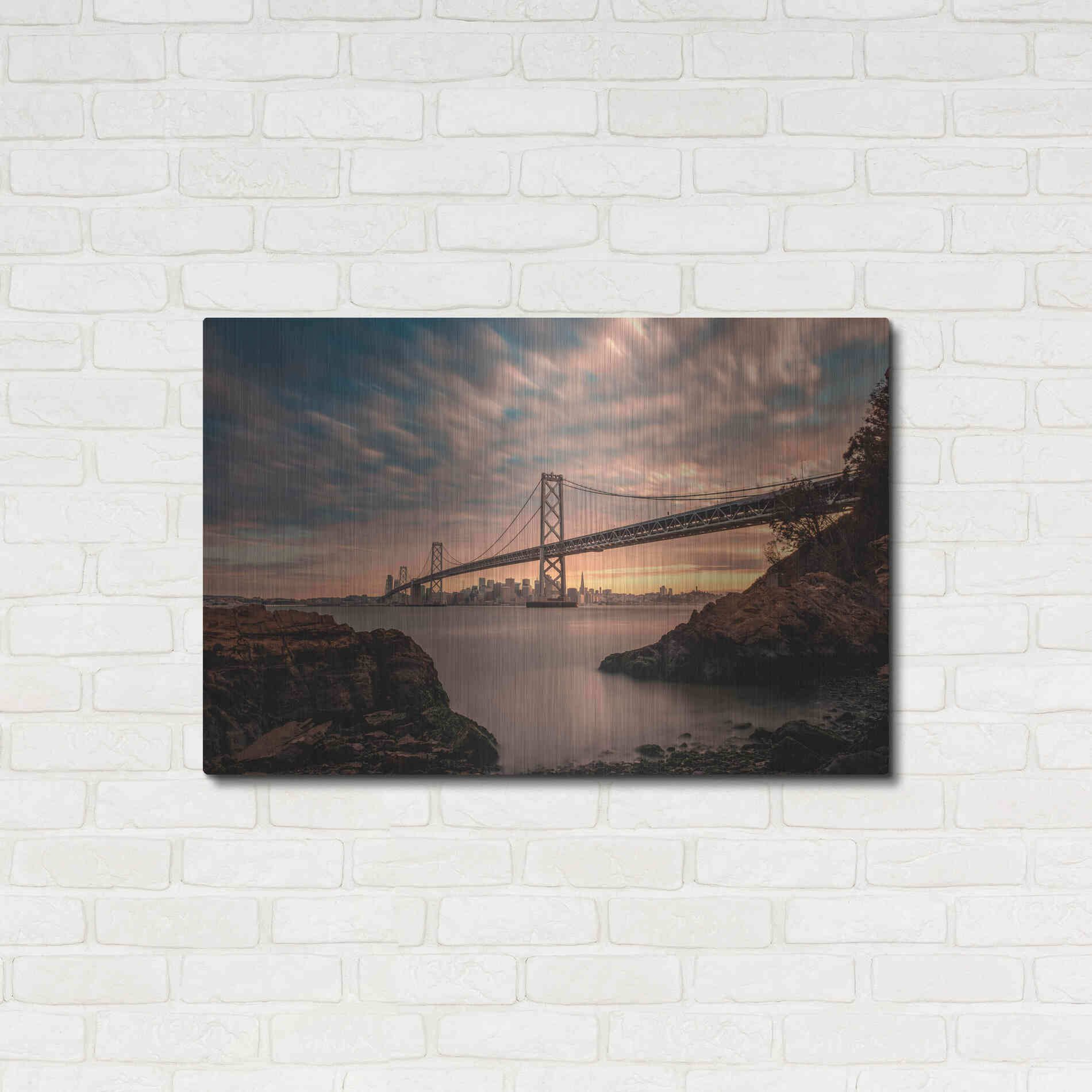 Luxe Metal Art 'San Francisco’s Stretch' by Bruce Getty, Metal Wall Art,36x24