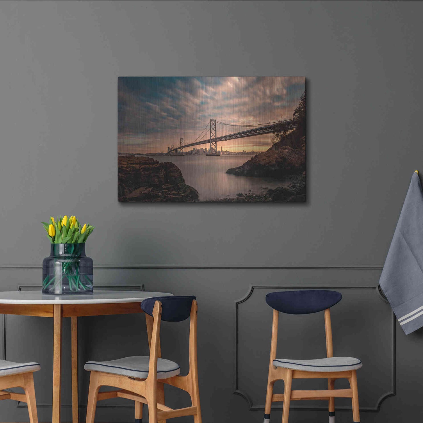 Luxe Metal Art 'San Francisco’s Stretch' by Bruce Getty, Metal Wall Art,36x24