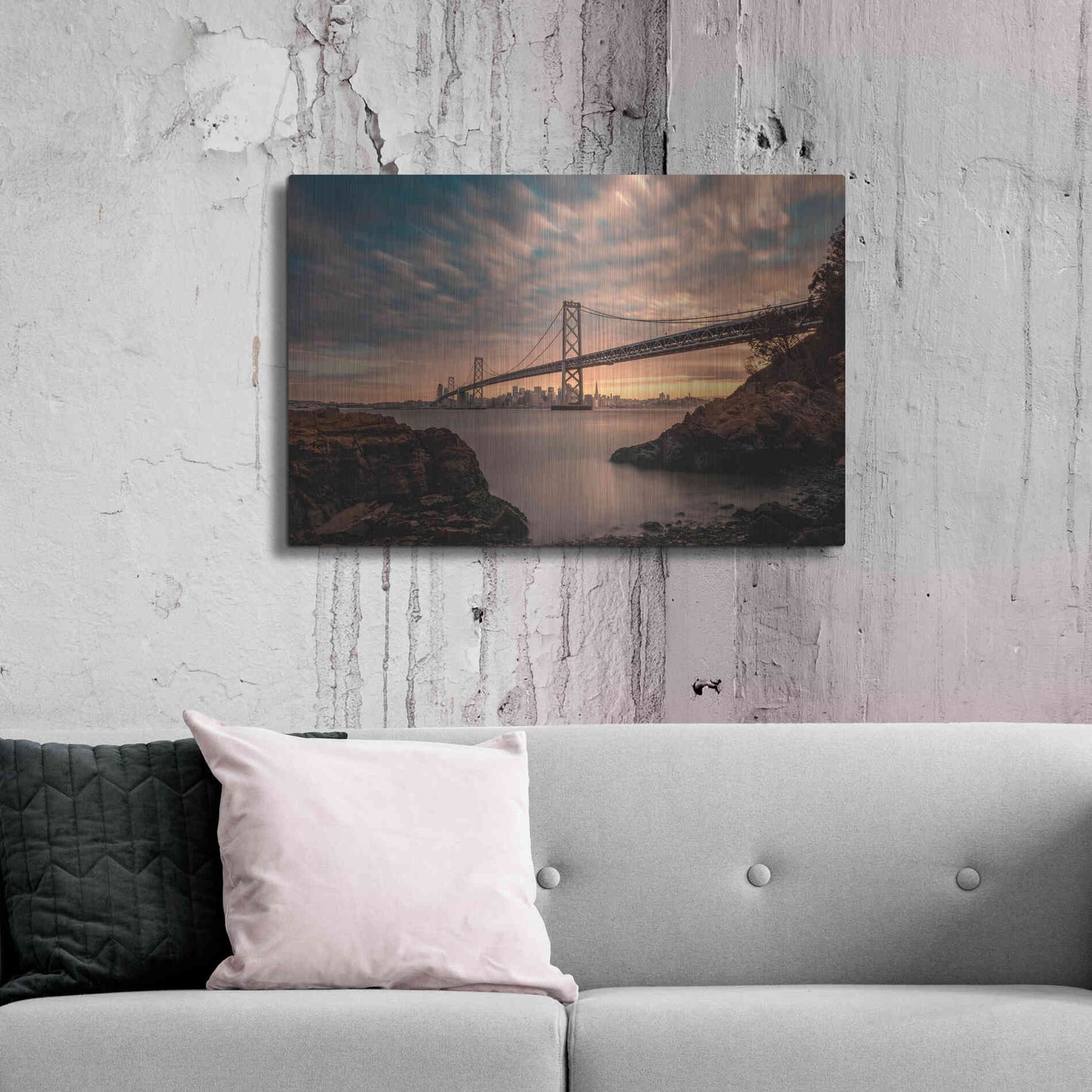 Luxe Metal Art 'San Francisco’s Stretch' by Bruce Getty, Metal Wall Art,36x24