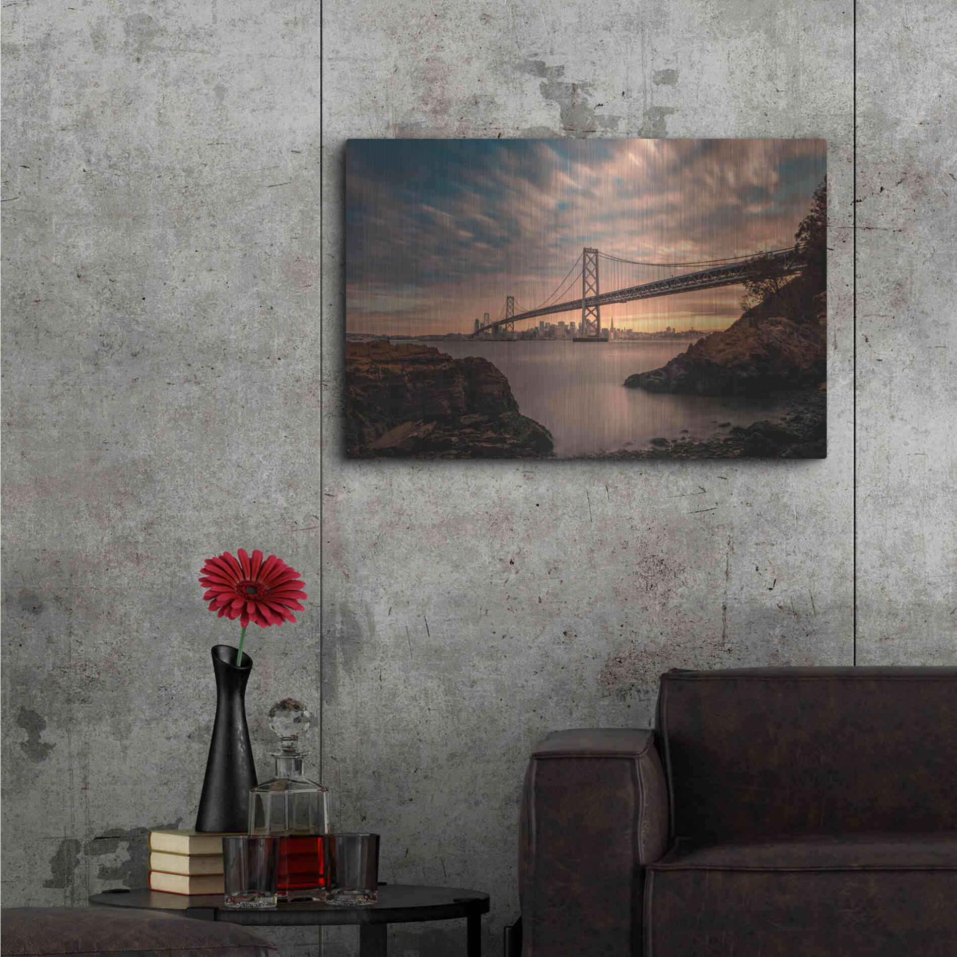 Luxe Metal Art 'San Francisco’s Stretch' by Bruce Getty, Metal Wall Art,36x24