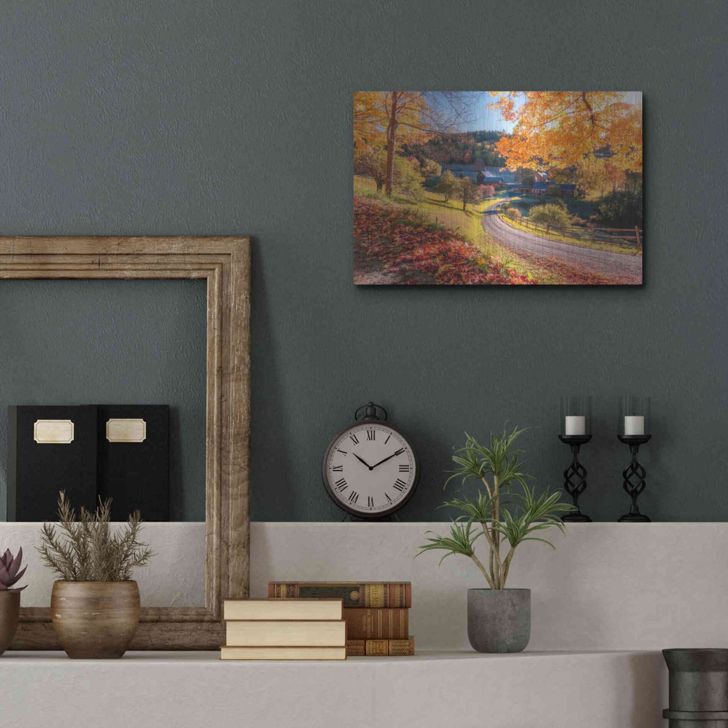 Luxe Metal Art 'Sleepy Hollow Ranch  Vermont' by Bruce Getty, Metal Wall Art,16x12
