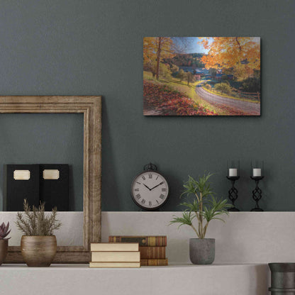 Luxe Metal Art 'Sleepy Hollow Ranch  Vermont' by Bruce Getty, Metal Wall Art,16x12