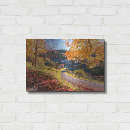 Luxe Metal Art 'Sleepy Hollow Ranch  Vermont' by Bruce Getty, Metal Wall Art,24x16