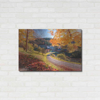Luxe Metal Art 'Sleepy Hollow Ranch  Vermont' by Bruce Getty, Metal Wall Art,36x24