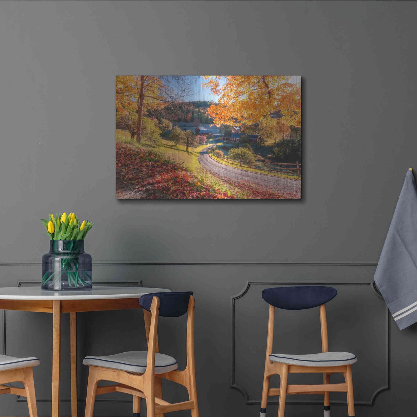 Luxe Metal Art 'Sleepy Hollow Ranch  Vermont' by Bruce Getty, Metal Wall Art,36x24