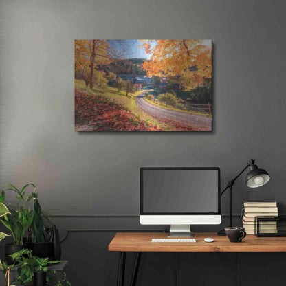 Luxe Metal Art 'Sleepy Hollow Ranch  Vermont' by Bruce Getty, Metal Wall Art,36x24