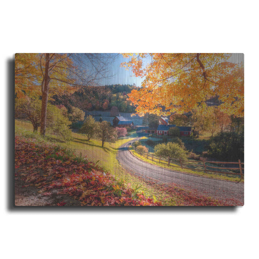 Luxe Metal Art 'Sleepy Hollow Ranch  Vermont' by Bruce Getty, Metal Wall Art
