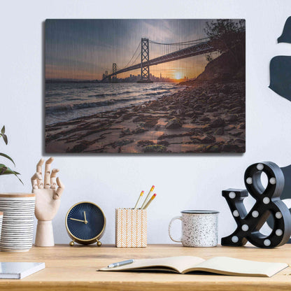 Luxe Metal Art 'Sunset from the Island 2' by Bruce Getty, Metal Wall Art,16x12