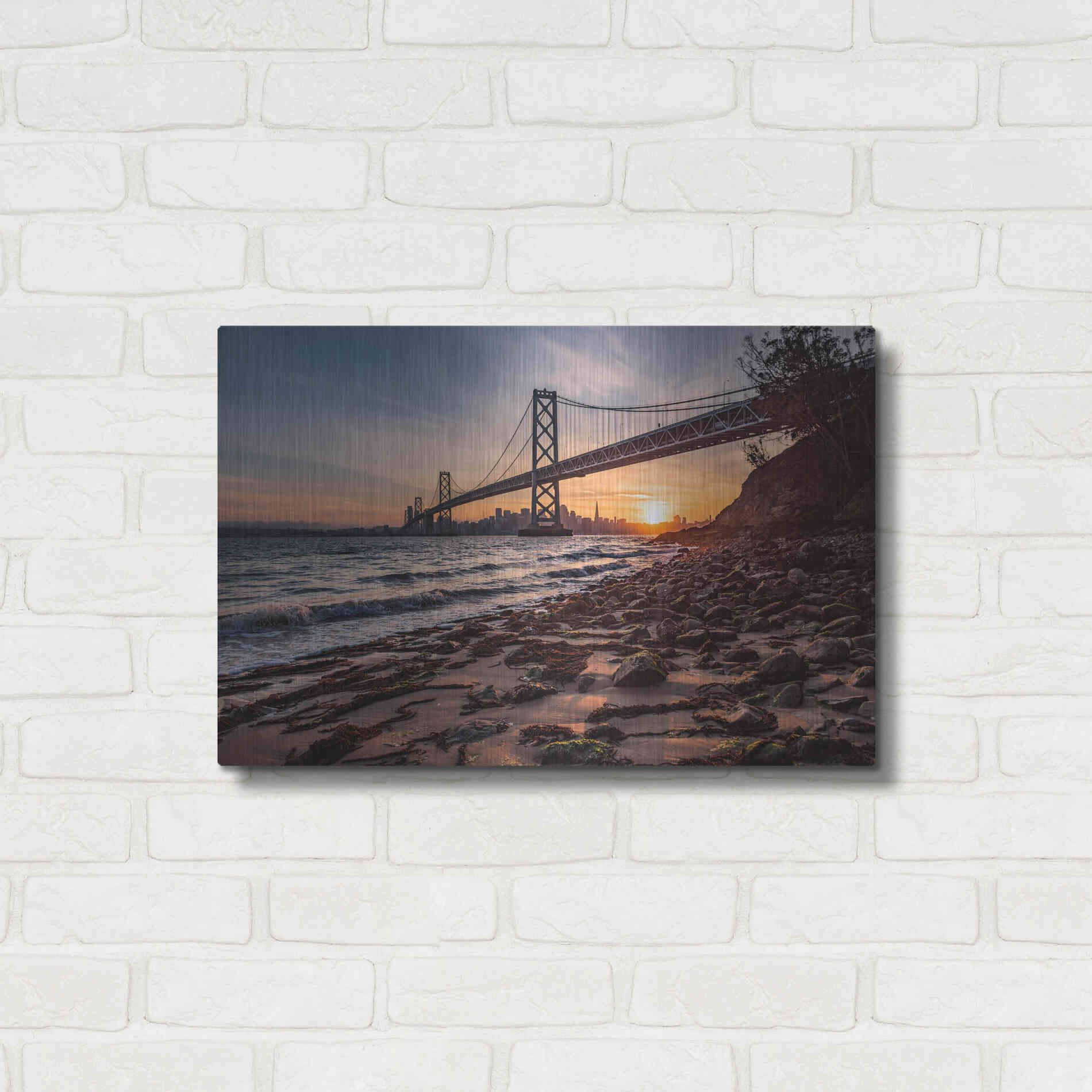 Luxe Metal Art 'Sunset from the Island 2' by Bruce Getty, Metal Wall Art,24x16