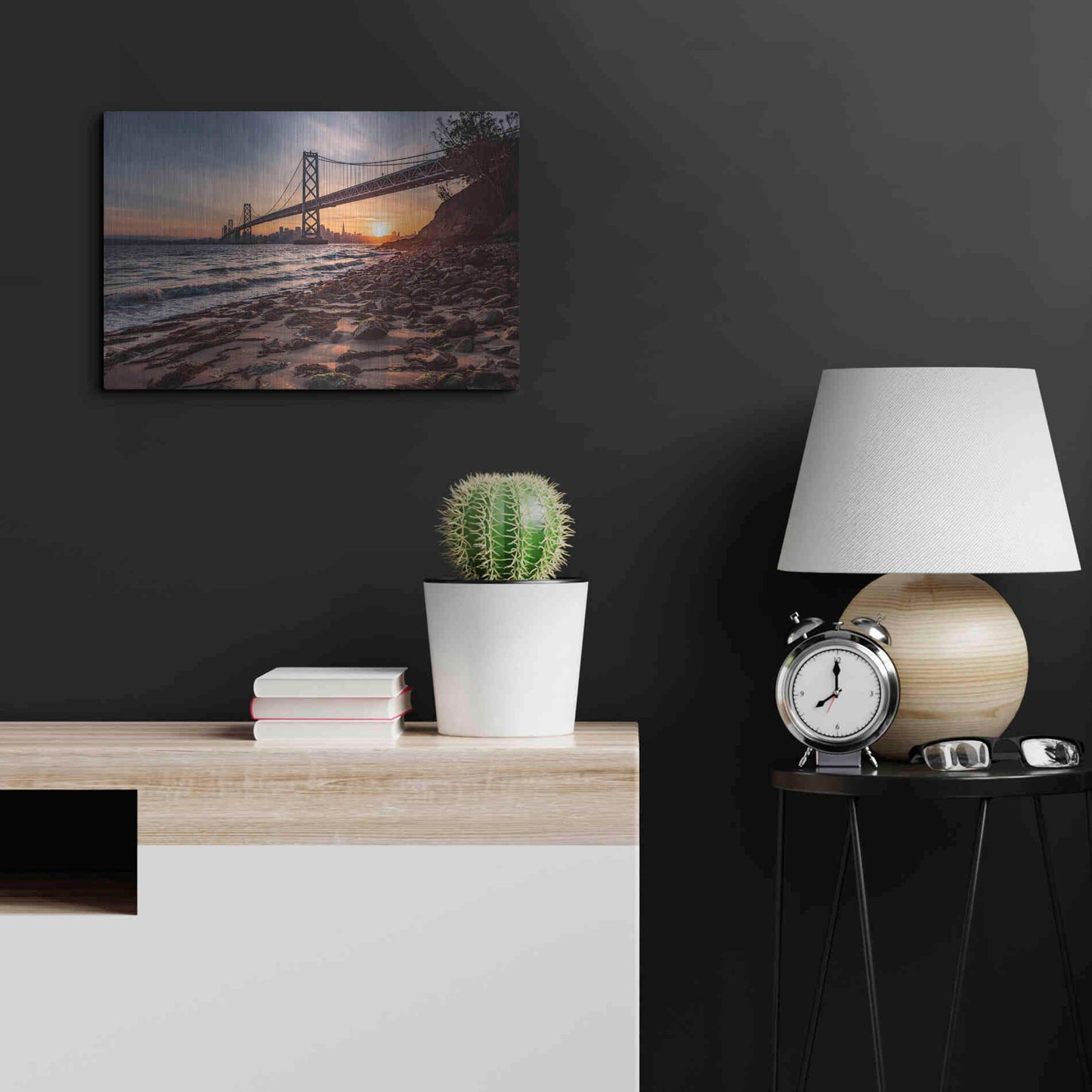 Luxe Metal Art 'Sunset from the Island 2' by Bruce Getty, Metal Wall Art,24x16