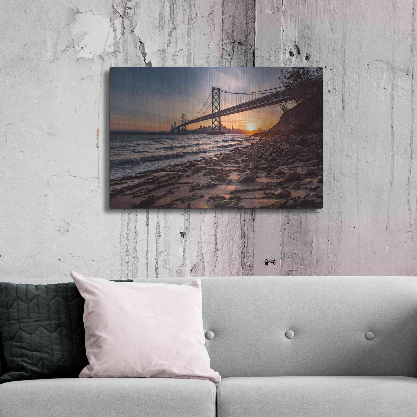 Luxe Metal Art 'Sunset from the Island 2' by Bruce Getty, Metal Wall Art,36x24