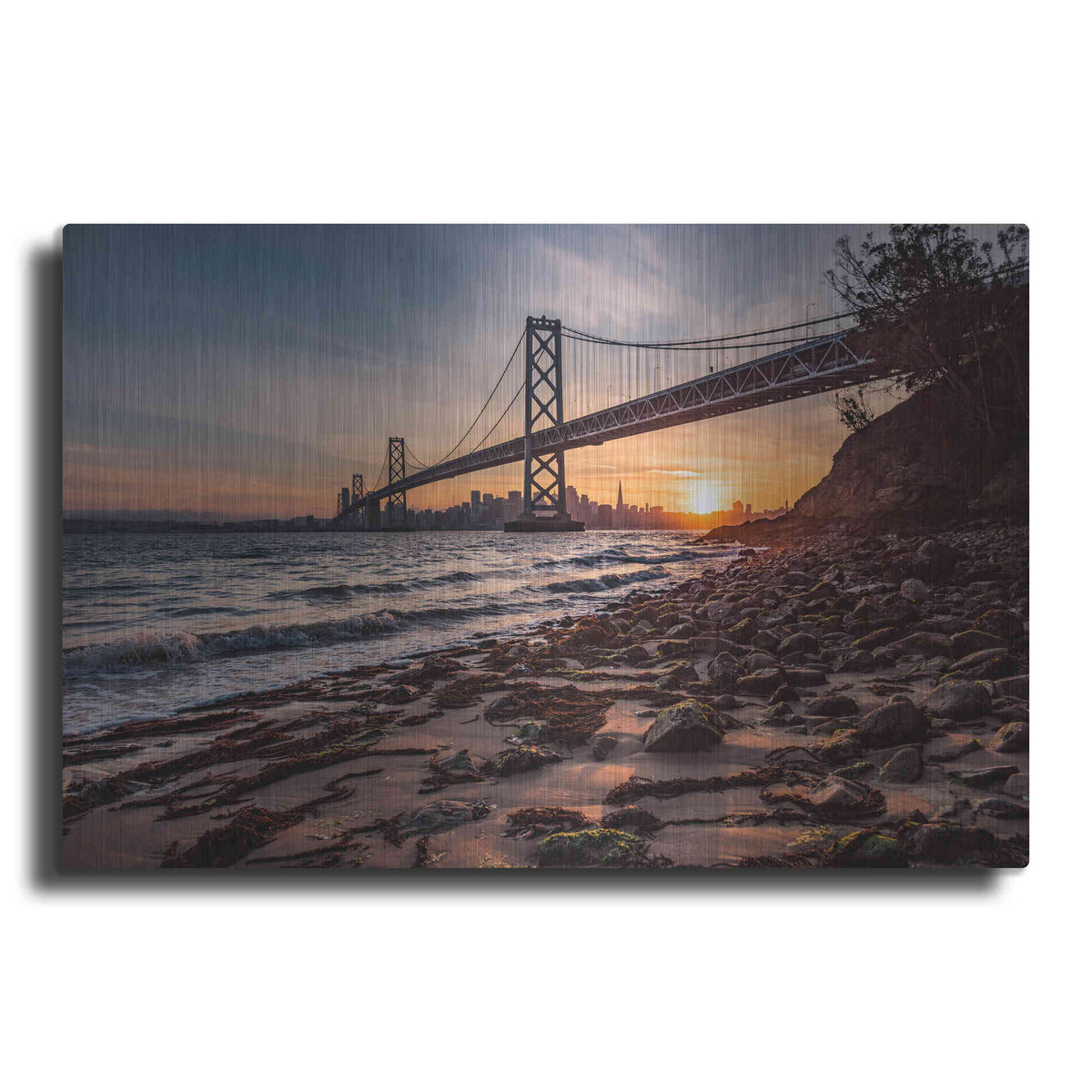Luxe Metal Art 'Sunset from the Island 2' by Bruce Getty, Metal Wall Art