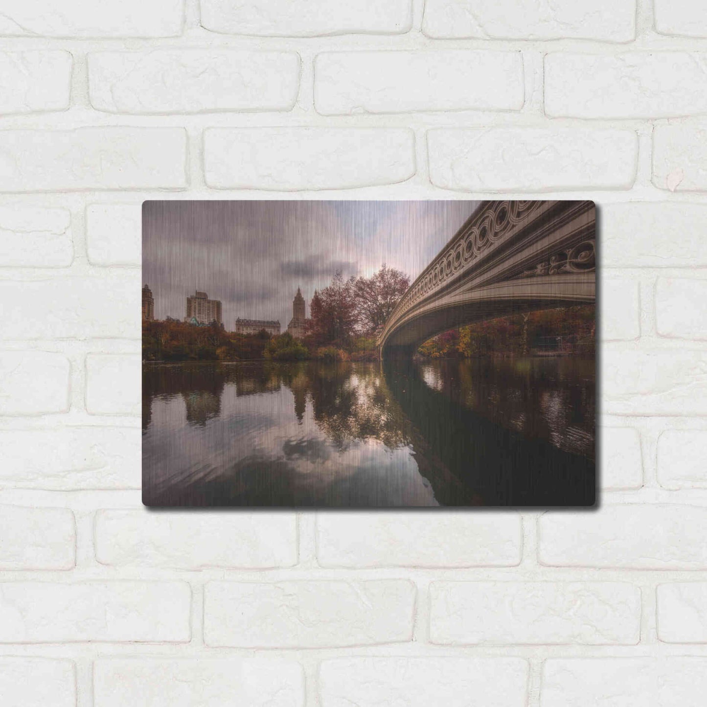 Luxe Metal Art 'The Bow Bridge' by Bruce Getty, Metal Wall Art,16x12