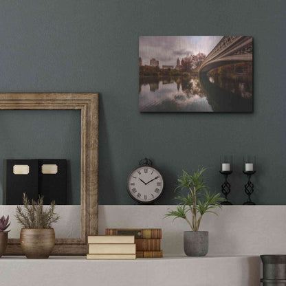 Luxe Metal Art 'The Bow Bridge' by Bruce Getty, Metal Wall Art,16x12