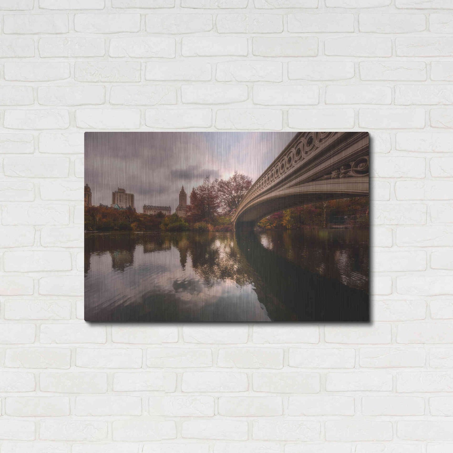 Luxe Metal Art 'The Bow Bridge' by Bruce Getty, Metal Wall Art,36x24