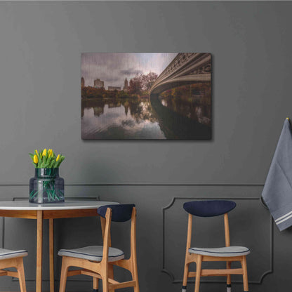 Luxe Metal Art 'The Bow Bridge' by Bruce Getty, Metal Wall Art,36x24