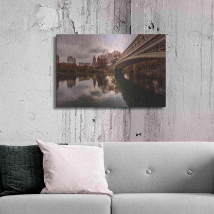 Luxe Metal Art 'The Bow Bridge' by Bruce Getty, Metal Wall Art,36x24