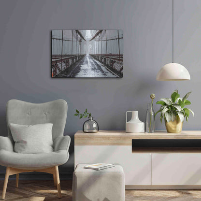 Luxe Metal Art 'The Brooklyn Bridge' by Bruce Getty, Metal Wall Art,24x16