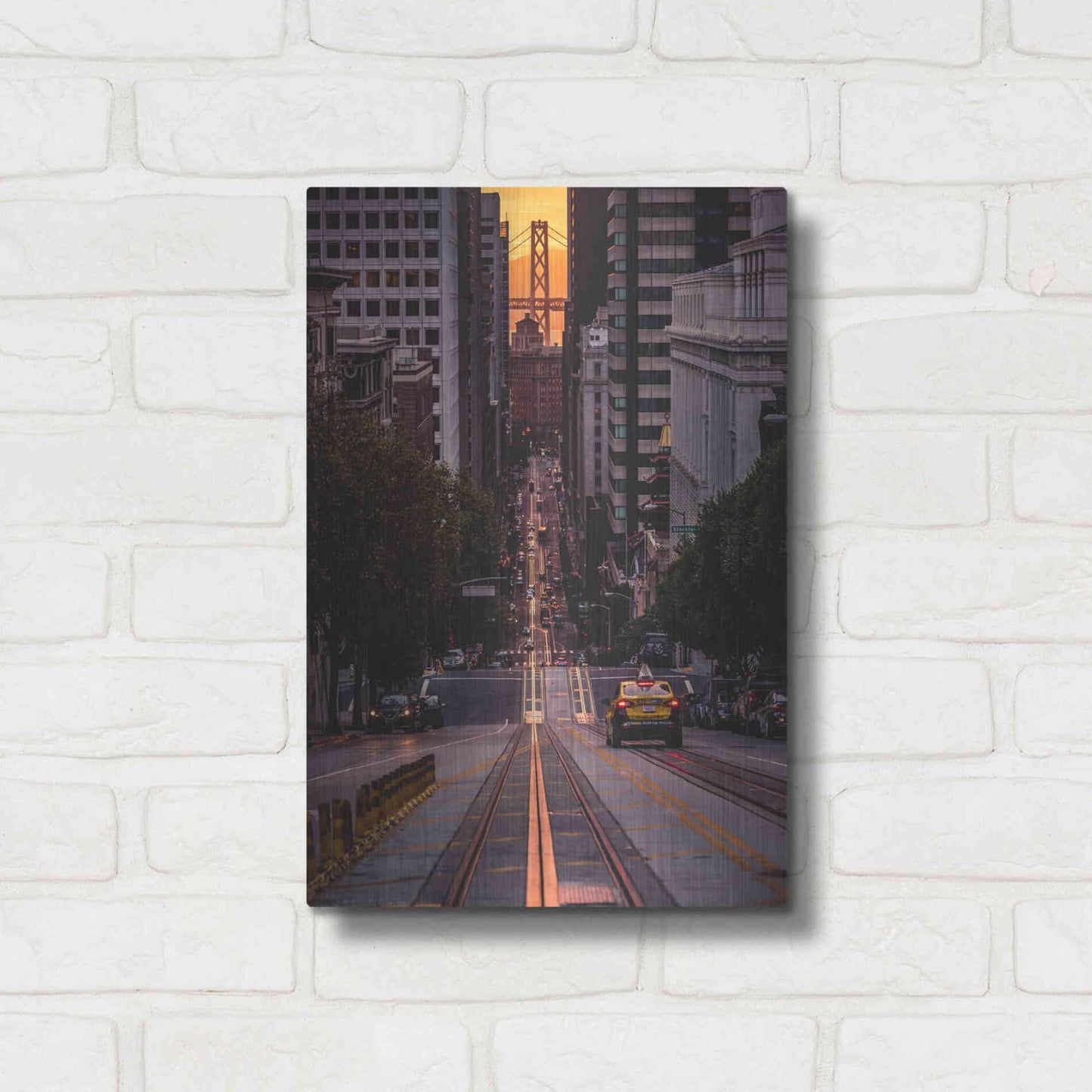 Luxe Metal Art 'The Cab' by Bruce Getty, Metal Wall Art,12x16