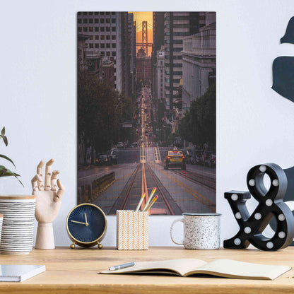 Luxe Metal Art 'The Cab' by Bruce Getty, Metal Wall Art,12x16