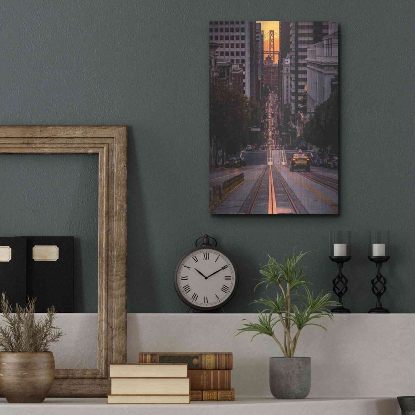 Luxe Metal Art 'The Cab' by Bruce Getty, Metal Wall Art,12x16