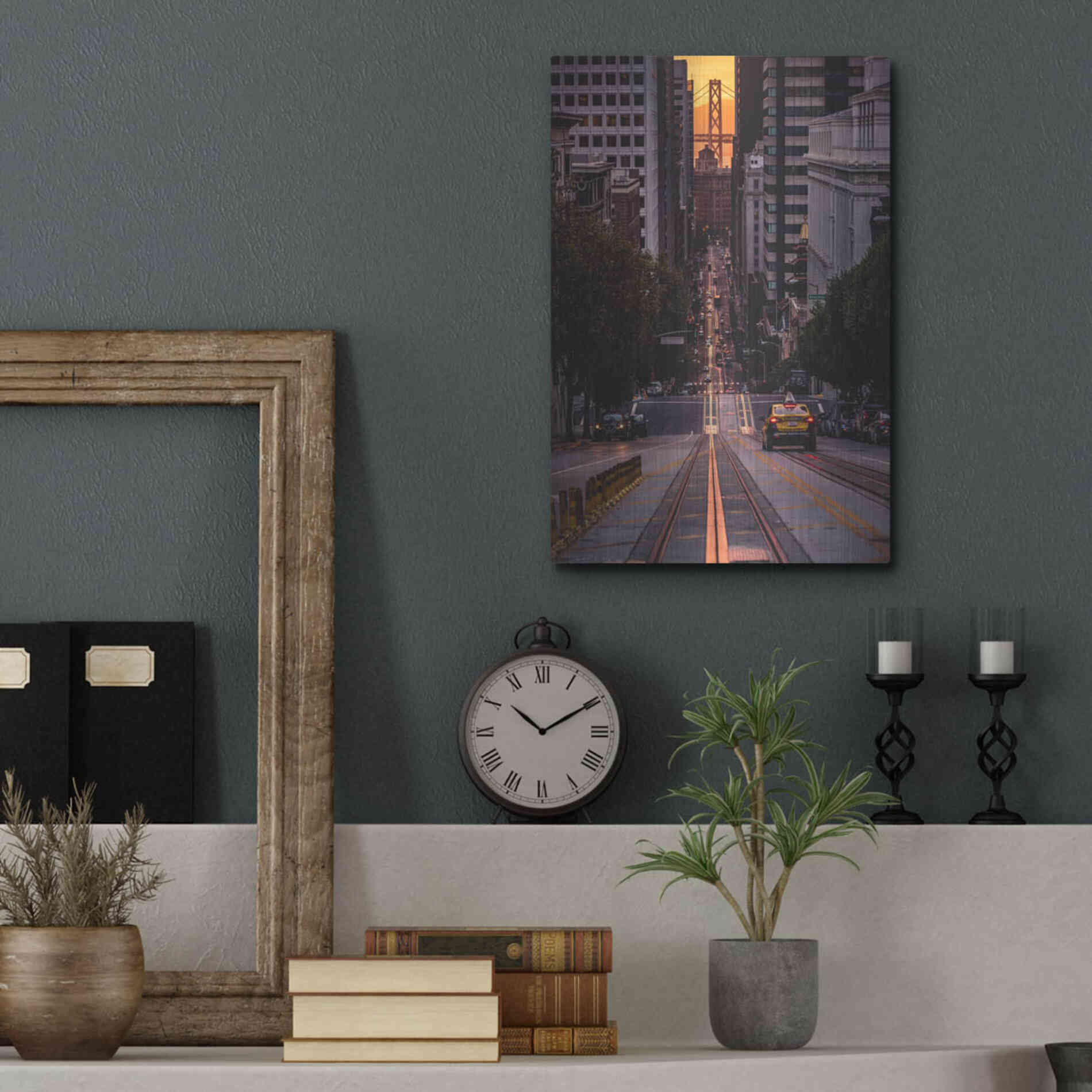 Luxe Metal Art 'The Cab' by Bruce Getty, Metal Wall Art,12x16
