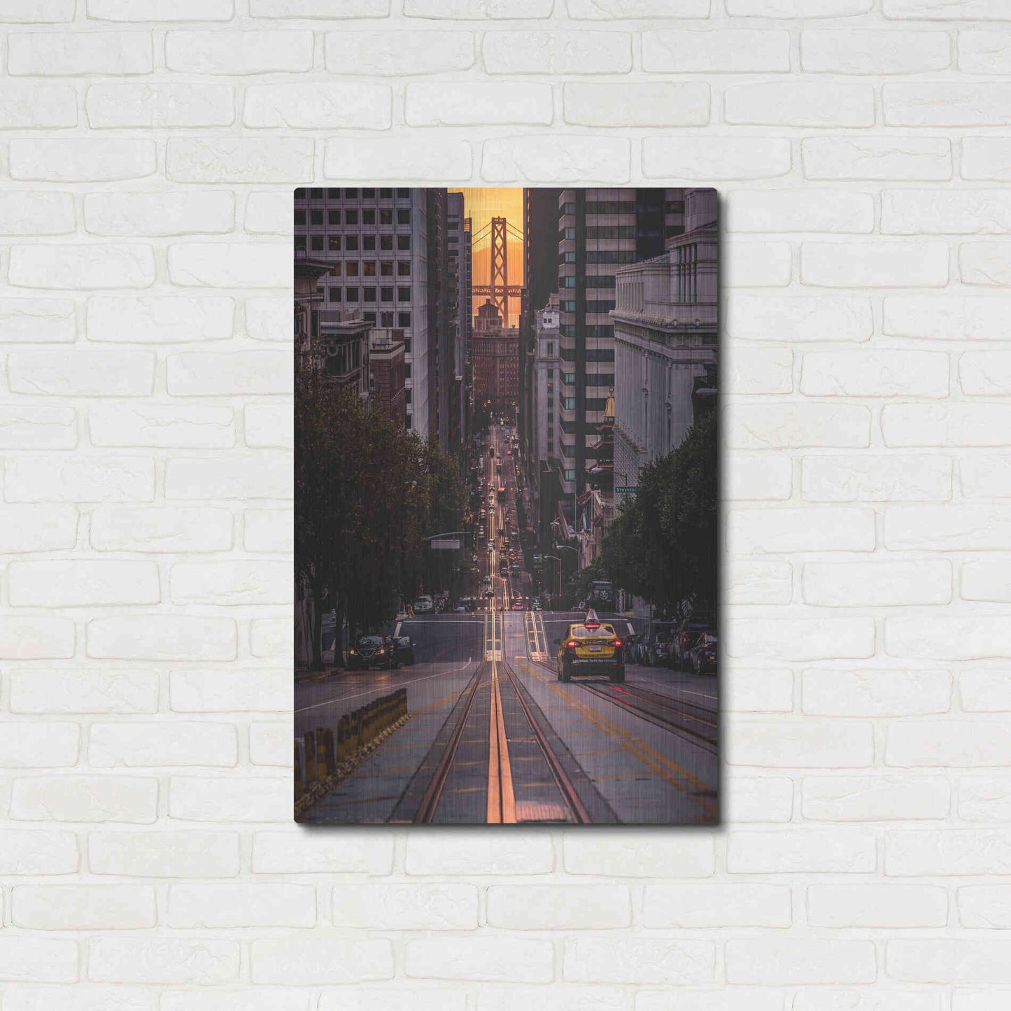 Luxe Metal Art 'The Cab' by Bruce Getty, Metal Wall Art,24x36