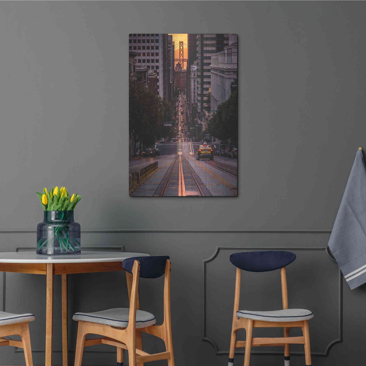 Luxe Metal Art 'The Cab' by Bruce Getty, Metal Wall Art,24x36