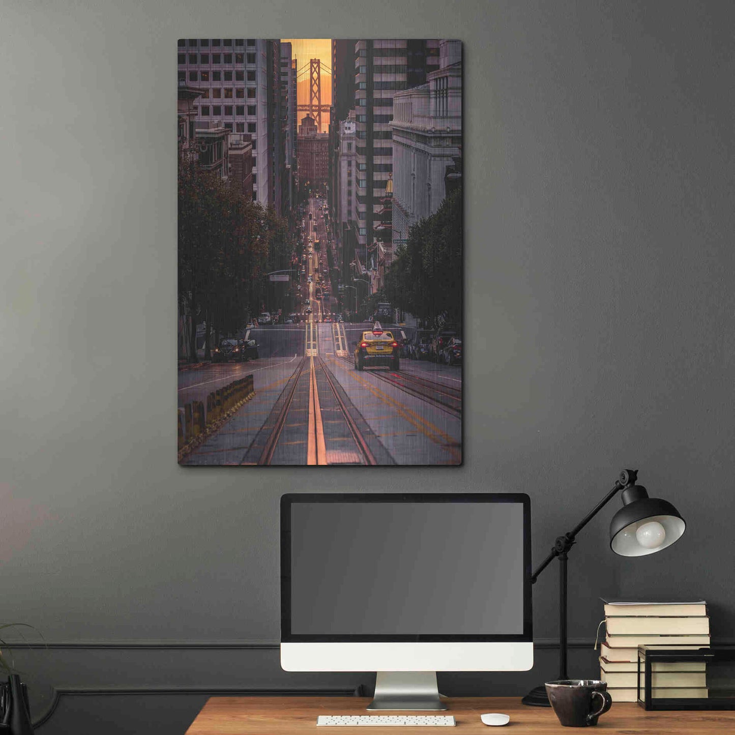 Luxe Metal Art 'The Cab' by Bruce Getty, Metal Wall Art,24x36