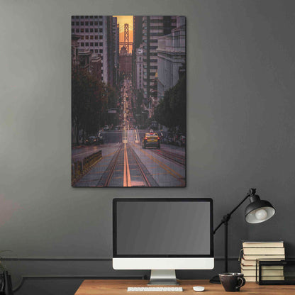 Luxe Metal Art 'The Cab' by Bruce Getty, Metal Wall Art,24x36