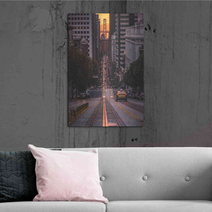 Luxe Metal Art 'The Cab' by Bruce Getty, Metal Wall Art,24x36