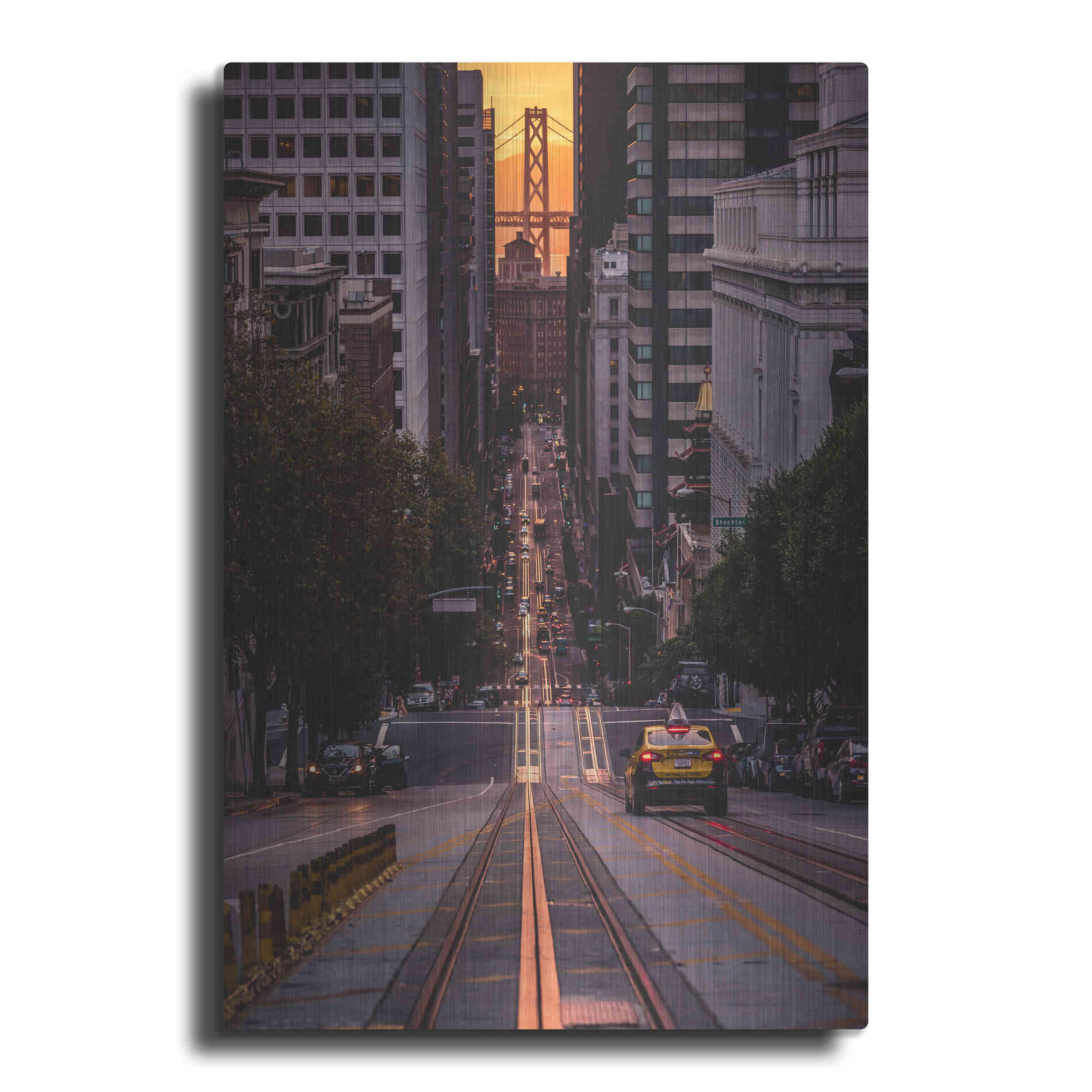 Luxe Metal Art 'The Cab' by Bruce Getty, Metal Wall Art