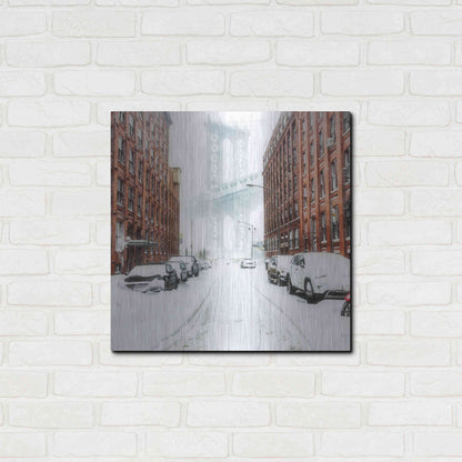 Luxe Metal Art 'The New York Blizzard 2' by Bruce Getty, Metal Wall Art,24x24