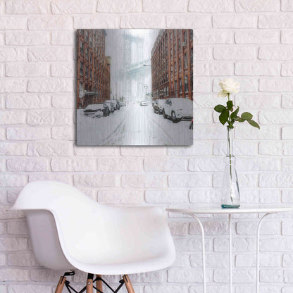 Luxe Metal Art 'The New York Blizzard 2' by Bruce Getty, Metal Wall Art,24x24