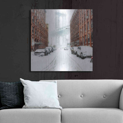 Luxe Metal Art 'The New York Blizzard 2' by Bruce Getty, Metal Wall Art,36x36