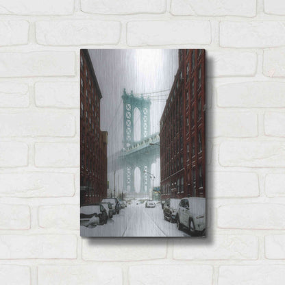 Luxe Metal Art 'The New York Blizzard' by Bruce Getty, Metal Wall Art,12x16