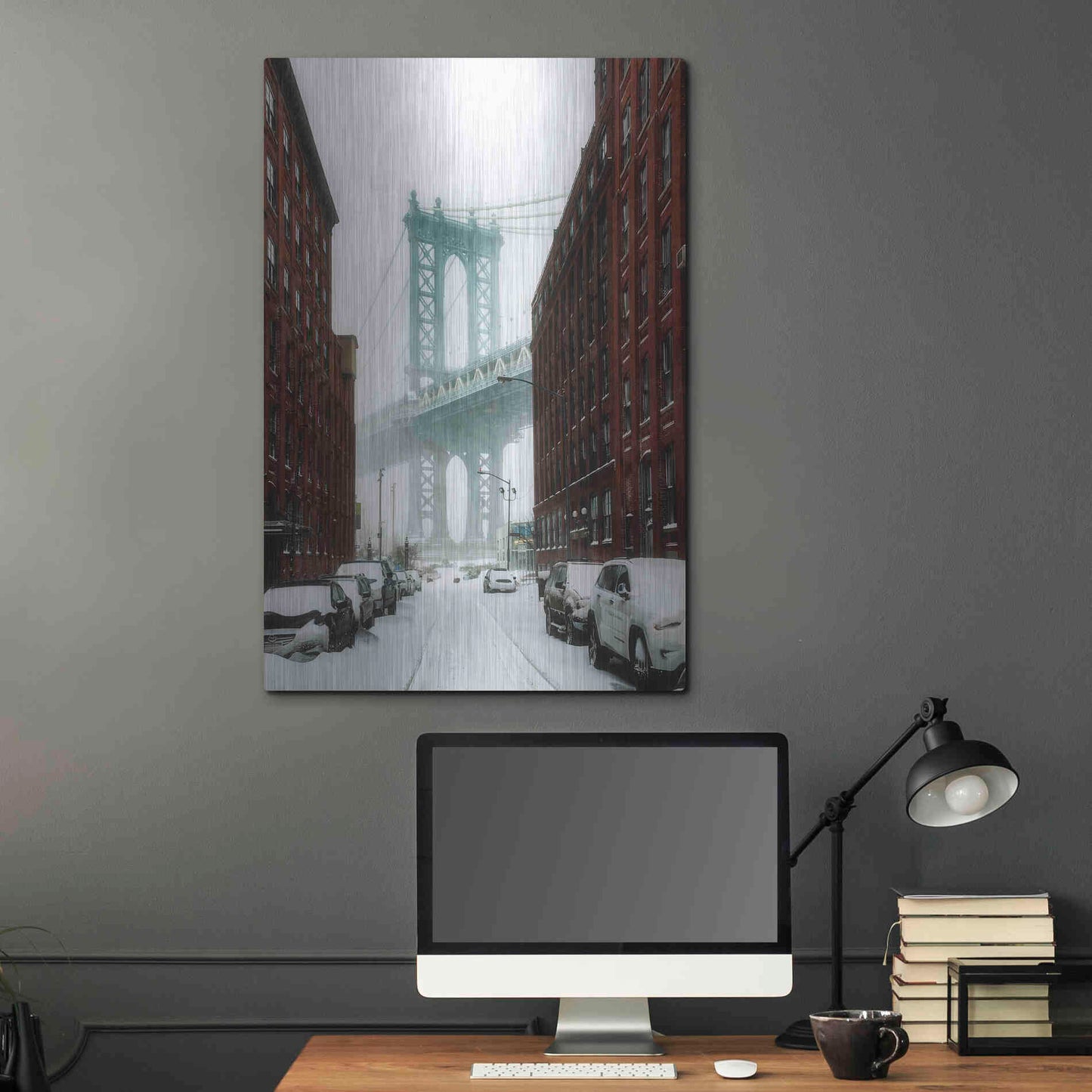 Luxe Metal Art 'The New York Blizzard' by Bruce Getty, Metal Wall Art,24x36