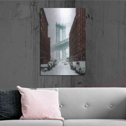 Luxe Metal Art 'The New York Blizzard' by Bruce Getty, Metal Wall Art,24x36