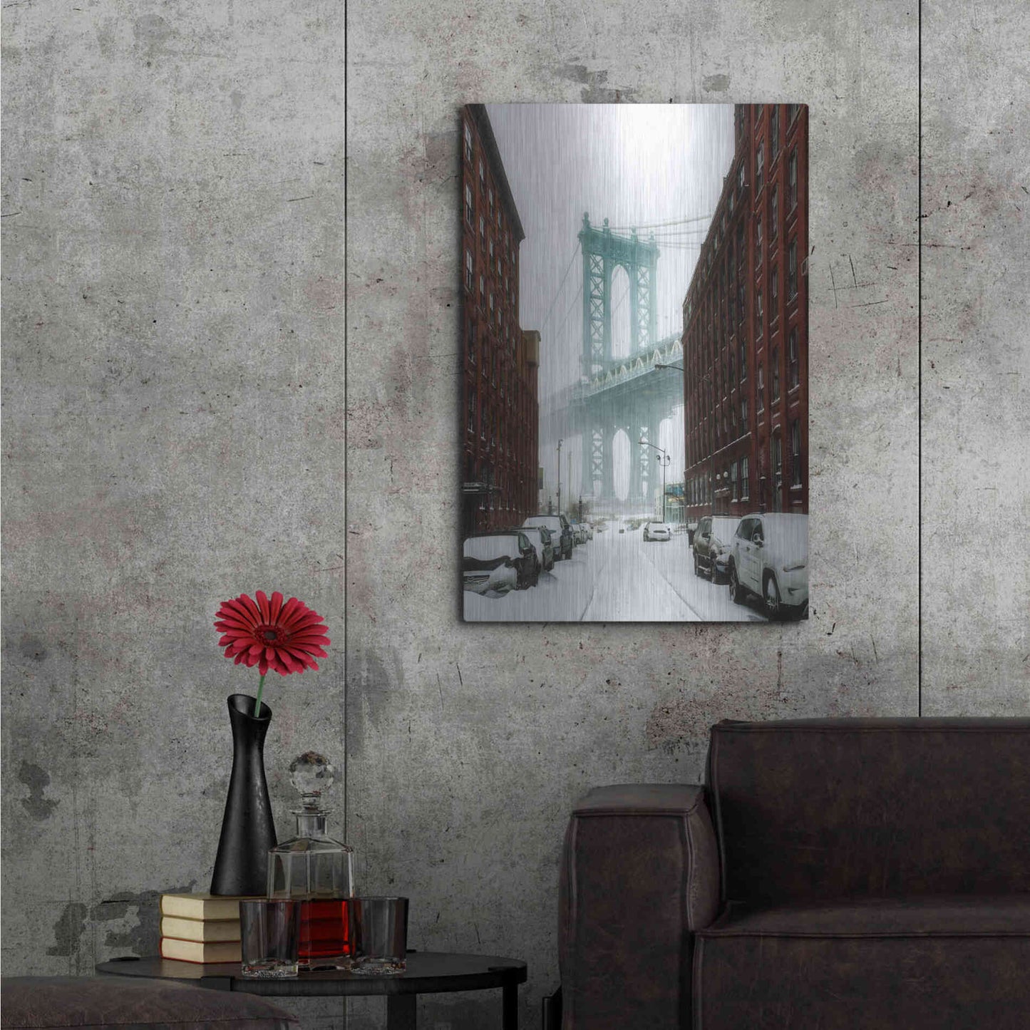 Luxe Metal Art 'The New York Blizzard' by Bruce Getty, Metal Wall Art,24x36